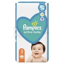 ПІДГУЗНИКИ ДИТЯЧІ PAMPERS ACTIVE BABY midi (6-10 кг), № 58; Проктер енд Гембл Україна