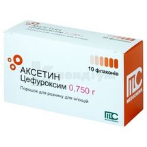 Аксетин порошок для  приготування ін'єкційного розчину, 0,75 г, флакон, № 10; Medochemie Ltd., Cyprus, Europe