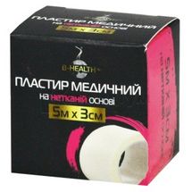 ПЛАСТИР МЕДИЧНИЙ КАТУШКОВИЙ B-HEALTH™ 5 м х 3 см, на нетканній основі, на неткан. основі, № 1; Калина Медична Виробнича Компанія