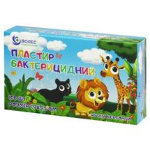 ПЛАСТИР БАКТЕРИЦИДНИЙ "ВОЛЕС" 1,9 см х 5,5 см, на поліетиленовій основі з малюнком, на п/е основі з малюнком, № 100; Цзеінг Бангли Медикал Продактс Ко., Лтд