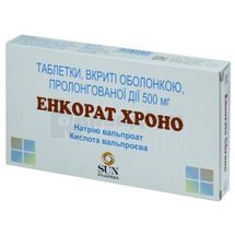 Енкорат Хроно таблетки пролонгованої дії, вкриті оболонкою, 500 мг, стрип, № 30; САН