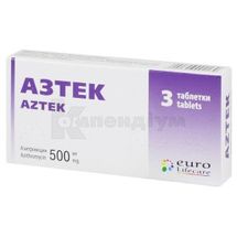 Азтек таблетки, вкриті плівковою оболонкою, 500 мг, блістер, № 3; Євро Лайфкер