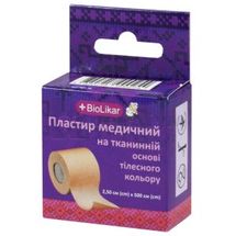 ПЛАСТИР МЕДИЧНИЙ НА ТКАНИННІЙ ОСНОВІ 2,5 см х 500 см, котушка, тілесного кольору, тілесного кольору, № 1; undefined