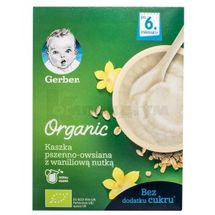 КАША СУХА МОЛОЧНА ШВИДКОРОЗЧИННА GERBER® ORGANIC ПШЕНИЧНО-ВІВСЯНА з ваніллю, 240 г, для дітей від 6 місяців, для дітей від 6 місяців, № 1; Нестле Україна