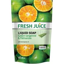 РІДКЕ МИЛО "FRESH JUICE" гель-мило, дой-пак, 460 мл, green tangerine & palmarosa, green tangerine & palmarosa; Ельфа ФФ