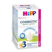 HIPP дитяча суха молочна суміш "Combiotic" 3 для подальшого харчування 900 г, з 12 місяців, з 12 міс., № 1; Хіпп Україна