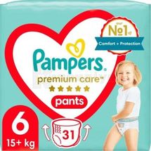 ПІДГУЗНИКИ-ТРУСИКИ ДИТЯЧІ PAMPERS PREMIUM CARE PANTS ДЛЯ ХЛОПЧИКІВ І ДІВЧАТ extra large (15+ кг), № 31; Проктер енд Гембл