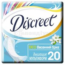 ПРОКЛАДКИ ГІГІЄНІЧНІ ЩОДЕННІ DISCREET DEO spring breeze, № 20; undefined