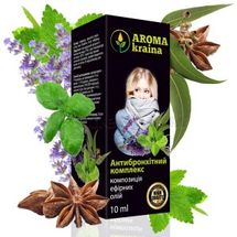 КОМПОЗИЦІЯ ЕФРНИХ ОЛІЙ тм "AROMA KRAINA" 10 мл, антибронхітний комплекс; АРОМА ГРУПП ООО