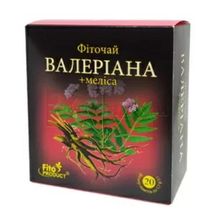 ФІТОЧАЙ №21 "ВАЛЕРІАНА + МЕЛІСА" 50 г, № 1; Науково-Виробнича Лабораторія Фітопродукт