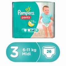 ПІДГУЗНИКИ-ТРУСИКИ ДИТЯЧІ PAMPERS PANTS midi (6-11 кг), № 26; undefined