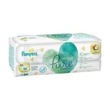 СЕРВЕТКИ ДИТЯЧІ ВОЛОГІ PAMPERS pure protection coconut, № 84; undefined