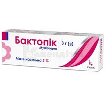 Бактопік мазь назальна, 2 %, туба алюмінієва, 3 г, № 1; Гледфарм