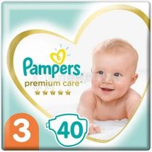 ПІДГУЗНИКИ ДИТЯЧІ PAMPERS PREMIUM CARE midi (6-10 кг), № 40; undefined