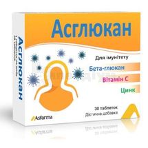Асглюкан таблетки, № 30; Асфарма Медікал Дентал Урюнлер Ве Иляч Санайі Тіджарет Анонім Шіркеті