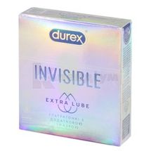 ПРЕЗЕРВАТИВИ ЛАТЕКСНІ З СИЛІКОНОВОЮ ЗМАЗКОЮ DUREX INVISIBLE EXTRA LUBE (УЛЬТРАТОНКІ З ДОДАТКОВОЮ ЗМАЗКОЮ) № 3; Реккітт Бенкізер Хелскер (ЮКей) Лімітед