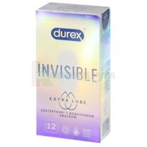 ПРЕЗЕРВАТИВИ ЛАТЕКСНІ З СИЛІКОНОВОЮ ЗМАЗКОЮ DUREX INVISIBLE XL № 12; Реккітт Бенкізер Хелскер (ЮКей) Лімітед