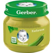 ПЮРЕ ГОМОГЕНІЗОВАНЕ НА ОВОЧЕВІЙ ОСНОВІ ТМ "GERBER" "КАБАЧОК" 80 г, для дітей від 6 місяців, для дітей від 6 місяців, № 1; Nestle Swiss