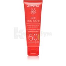 APIVITA BEE SUN SAFE СОНЦЕЗАХИСНИЙ ГЕЛЬ-КРЕМ ДЛЯ ОБЛИЧЧЯ spf-50, 50 мл, з відтінком, з відтінком; Apivita