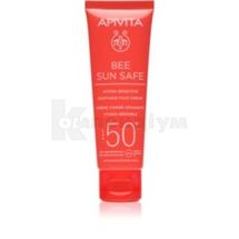 APIVITA BEE SUN SAFE СОНЦЕЗАХИСНИЙ ЗАСПОКІЙЛИВИЙ КРЕМ ДЛЯ ОБЛИЧЧЯ spf-50+, 50 мл; Apivita