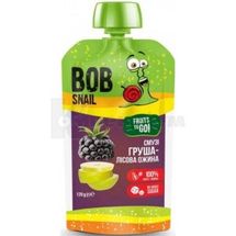 ПЮРЕ ФРУКТОВЕ BOB SNAIL (РАВЛИК БОБ) СМУЗІ 120 г, груша-лісова ожина, груша-лісова ожина, № 1; Еко Снек