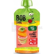 ПЮРЕ ФРУКТОВЕ BOB SNAIL (РАВЛИК БОБ) СМУЗІ 120 г, хурма-гуава, хурма-гуава, № 1; Еко Снек