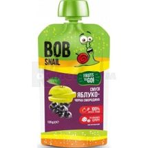 ПЮРЕ ФРУКТОВЕ BOB SNAIL (РАВЛИК БОБ) СМУЗІ 120 г, яблуко-чорна смородина, яблуко-чорна смородина, № 1; Еко Снек