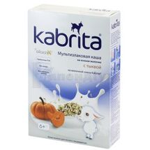 KABRITA® МУЛЬТИЗЛАКОВА КАША НА ОСНОВІ КОЗЯЧОГО МОЛОКА З ГАРБУЗОМ ДЛЯ ДИТЯЧОГО ХАРЧУВАННЯ 180 г, з 6 місяців, з 6 місяців, № 1; Ausnutria Nutrition