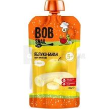 ПЮРЕ ФРУКТОВЕ BOB SNAIL (РАВЛИК БОБ) 250 г, яблуко-банан, яблуко-банан, № 1; Еко Снек