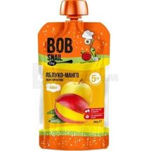 ПЮРЕ ФРУКТОВЕ BOB SNAIL (РАВЛИК БОБ) 250 г, яблуко-манго, яблуко-манго, № 1; Еко Снек