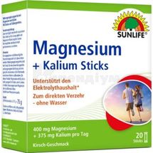 Sunlife Magnesium + Kalium Sticks стік, № 20; САНЛАЙФ ГМБХ