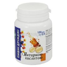 Пивні дріжджі з янтарною кислотою, з янтарною кислотою, № 100; Євро плюс