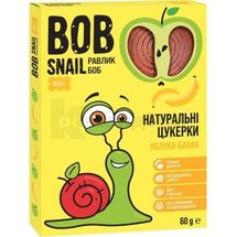 ЦУКЕРКИ НАТУРАЛЬНІ BOB SNAIL (РАВЛИК БОБ) 60 г, яблуко-банан, яблуко-банан, № 1; Еко Снек