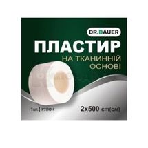 Пластир у рулонах Dr.Bauer 2 см х 500 см, на тканинній основі, на тканинній основі, № 1; Тетафарм