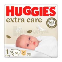 Підгузки дитячі гігієнічні Huggies® Extra Care розмір 1, № 50; Кімберлі-Кларк Україна