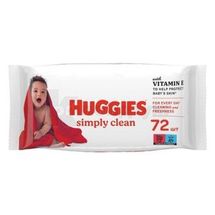 Серветки вологі HUGGIES Simply Clean багатошарові для дітей, № 72; Кімберлі-Кларк Україна