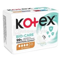 Прокладки гігієнічні жіночі Kotex Bio-Care normal, № 8; Кімберлі-Кларк Україна