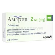 Амарил® таблетки, 2 мг, блистер, № 30; Sanofi