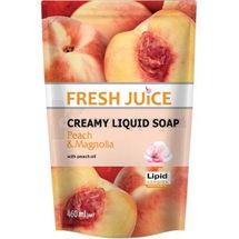 ЖИДКОЕ МЫЛО "FRESH JUICE" крем-мыло, дой-пак, 460 мл, peach & magnolia, peach & magnolia; Эльфа ФФ