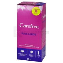 ПРОКЛАДКИ ЖЕНСКИЕ ГИГИЕНИЧЕСКИЕ CAREFREE PLUS LARGE № 20; Джонсон и Джонсон Украина