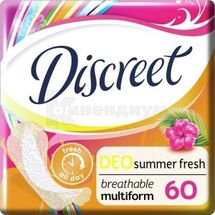 ПРОКЛАДКИ ГИГИЕНИЧЕСКИЕ ЕЖЕДНЕВНЫЕ DISCREET DEO summer fresh, № 60; Проктер энд Гэмбл Украина