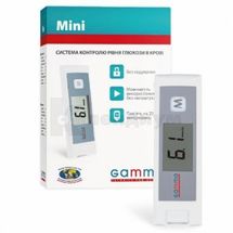 СИСТЕМА КОНТРОЛЯ УРОВНЯ ГЛЮКОЗЫ В КРОВИ GAMMA MINI + тест-полоски №10, + тест-полоски №10, № 1; Долфи-Украина