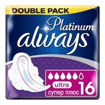 ПРОКЛАДКИ ГИГИЕНИЧЕСКИЕ ALWAYS PLATINUM COLLECTION ULTRA super plus, № 16; Проктер энд Гэмбл Украина