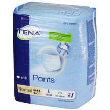 ПОДГУЗНИКИ ДЛЯ ВЗРОСЛЫХ "TENA PANTS NORMAL" ДЛЯ ЗАЩИТЫ ПРИ НЕДЕРЖАНИИ large, № 10; SCA Hygiene Products