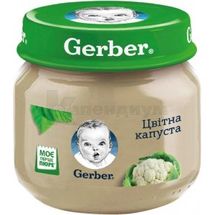 ПЮРЕ ГОМОГЕНИЗИРОВАННОЕ НА ОВОЩНОЙ ОСНОВЕ ТМ "GERBER" "ЦВЕТНАЯ КАПУСТА" 80 г, с 6 месяцев, с 6 месяцев, № 1; Нестле Украина