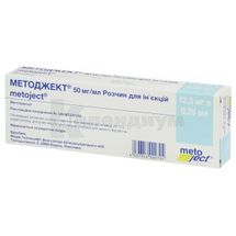 Методжект® раствор для инъекций, 50 мг/мл, шприц, 0.25 мл, № 1; Medac