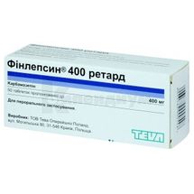 Финлепсин® 400 ретард таблетки пролонгированного действия, 400 мг, блистер, № 50; Тева Украина