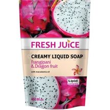 ЖИДКОЕ МЫЛО "FRESH JUICE" крем-мыло, дой-пак, 460 мл, frangipani & dragon fruit, frangipani & dragon fruit; Эльфа ФФ