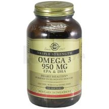 ТРОЙНАЯ ОМЕГА-3 950 мг ЭПК и ДГК капсулы, 950 мг, № 100; Solgar Vitamin and Herb