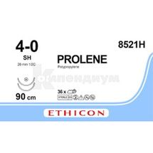 PROLENE 4/0, син., 90 см, +2 иглы 26 мм колющие 1/2, +2 иглы 26 мм колющие 1/2, № 1; Ethicon, Inc